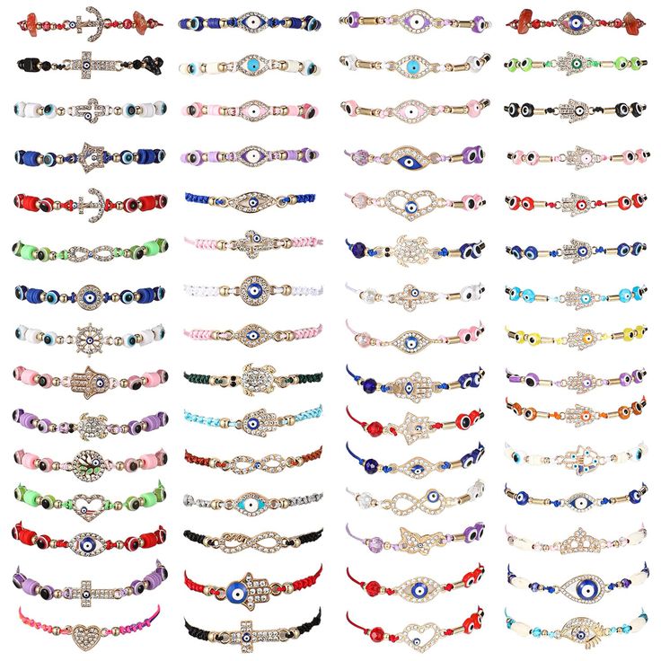 PRICES MAY VARY. Abundant 60 Evil Eye Bracelets: there are 60 evil eye bracelets, sufficient for you to match with outfits and share them with friend and family Reliable Material: the evil eye jewelry is made of alloy and acrylic, which is beaded and woven, no fading and deformation, allowing for daily wearing Adjustable Size: the bracelets for women are with a flexible buckle on the back to adjust the tightness, suitable for most people to put on Evil Eye Pendant: these Mexican bracelets are de Cheap White Evil Eye Bracelet For Women, Cheap Silver Spiritual Evil Eye Bracelet, Cheap Black Evil Eye Bracelet, Mexican Evil Eye Bracelet, Ojo Bracelets Mexican, Mexican Bracelets, Women Protection, Anklets Jewelry, Eye Bracelets