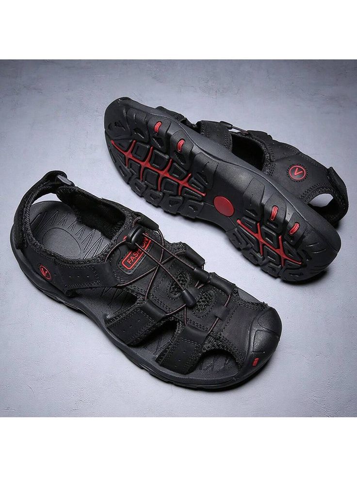 Men's Casual Sport Sandals Outdoor Hiking Sandals Beach Shoes Black     Plain Sport Sandals,Casual Sandals   Men Shoes, size features are:Bust: ,Length: ,Sleeve Length: Mens Sandals Casual, Sandals Beach, Black Plain, Hiking Sandals, Sandals Casual, Warm Shoes, Mens High Tops, Safety Boots, Travel Shoes