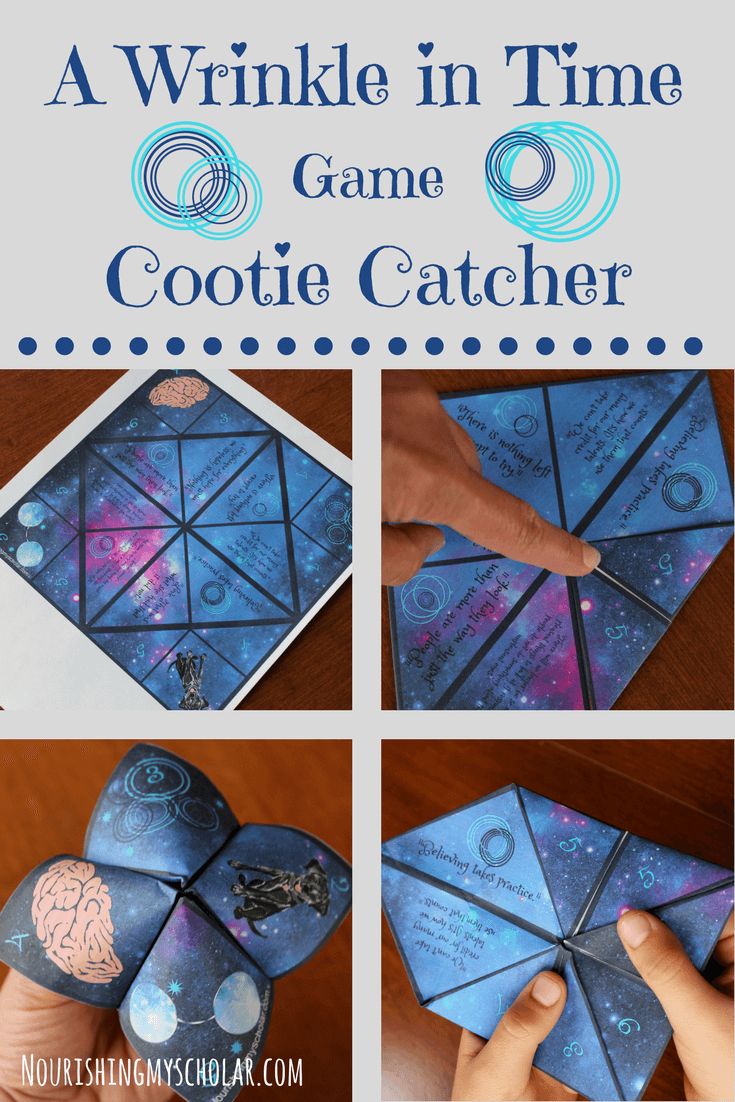 the instructions for how to make an origami game catcher with space and stars