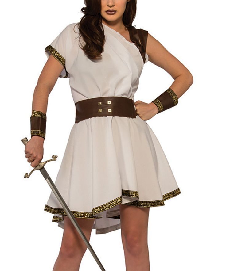 Take a look at this Greek Warrior Costume Set - Women today! Greek Warrior Costume, Gladiator Warrior, Greek Gladiator, Roman Toga, Fancy Dress Womens, Toga Costume, Greek Costume, Warrior Goddess, Warrior Costume