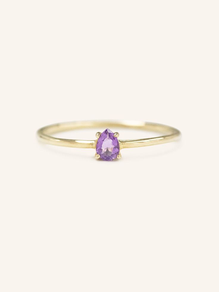 This gorgeous petite prong set gemstone ring features your choice of Amethyst, Aquamarine, Citrine, Garnet, Peridot or Blue Sapphire and can be worn on its own or stacked with other rings to create the perfect look. Bracelet Box, Leaf Jewelry, Sweet Nothings, Solid Gold Rings, Pendant Bracelet, Exquisite Jewelry, Amethyst Ring, Earring Backs, Gemstone Ring