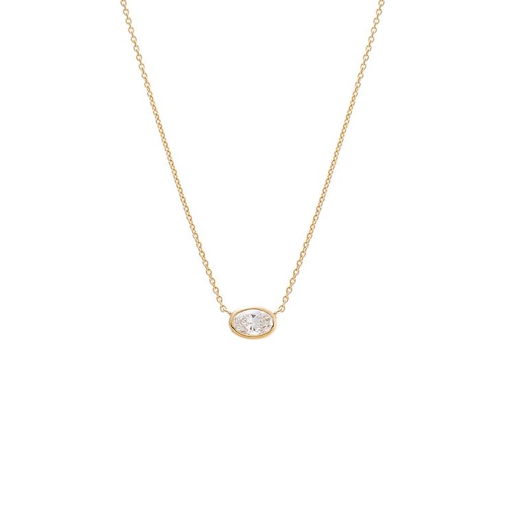 Product Details 14K Gold & 14K White Gold Color: G Clarity: VS1 1 Oval Brilliant-Cut Lab Diamond Available in 5 Different Carat Weights: .025CT, 0.50CT, 1CT, 1.5CT, & 2CT Length: 16" + 1" + 1" Extender This Item Requires 12-18 Business Days to Be Produced Available For Pre-Order Elegant Oval Pendant Diamond Necklace With Single Cut Diamonds, Timeless Oval Diamond White Necklace, Elegant Oval Solitaire Necklace With Single Cut Diamonds, Elegant Oval Necklace With Single Diamond, Elegant Oval Pendant Diamond Necklace For Anniversary, Elegant Solitaire Necklace With Diamond Accents In Oval Pendant, Elegant Oval Pendant Solitaire Necklace With Single Diamond, Elegant Solitaire Necklace With Diamond Accents, Timeless Oval Cubic Zirconia Necklace