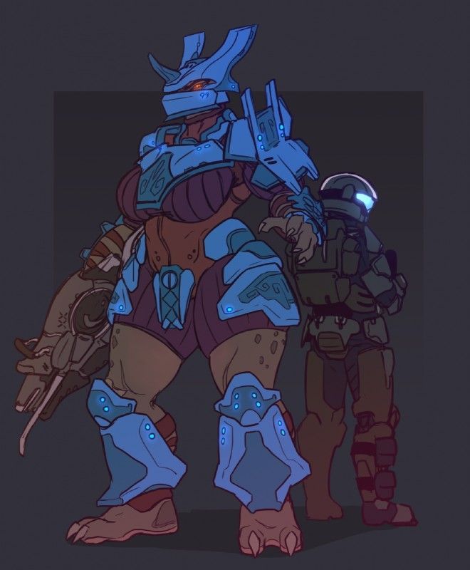 an image of a character from the video game overwatcher, standing next to another character