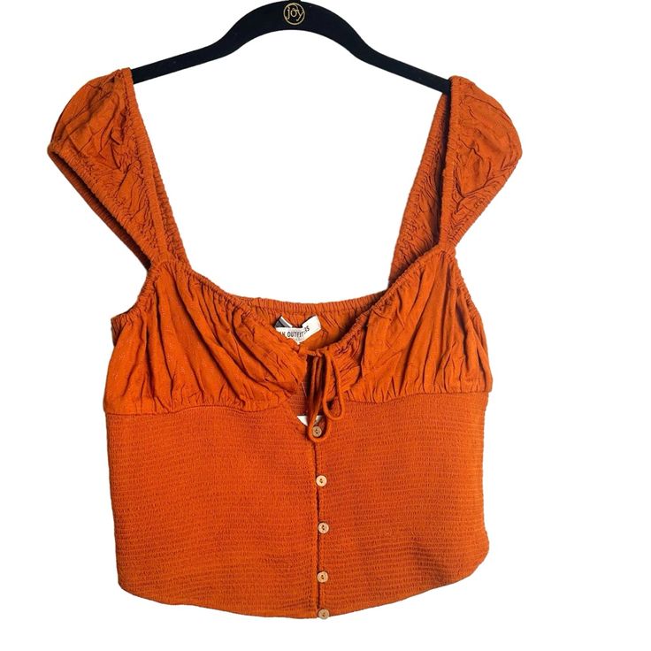 Urban Outfitters Corset Style Top Size New! Szl Color Is Burnt Orange Questions? Leave A Comment Below! Approximate Layflat Measurements: Under Arm To Under Arm: 16 Shoulder To Hem:19 Bin 6.22 Casual Orange V-neck Crop Top, Urban Outfitters Cotton Tops For Vacation, Chic Urban Outfitters Cotton Tops, Orange Crop Top For Day Out, Orange Cotton Crop Top For Summer, Urban Outfitters Cotton V-neck Tank Top, Urban Outfitters Sleeveless Cotton Top, Urban Outfitters Cotton Tank Top For Summer, Urban Outfitters Cotton Tank Top For Vacation