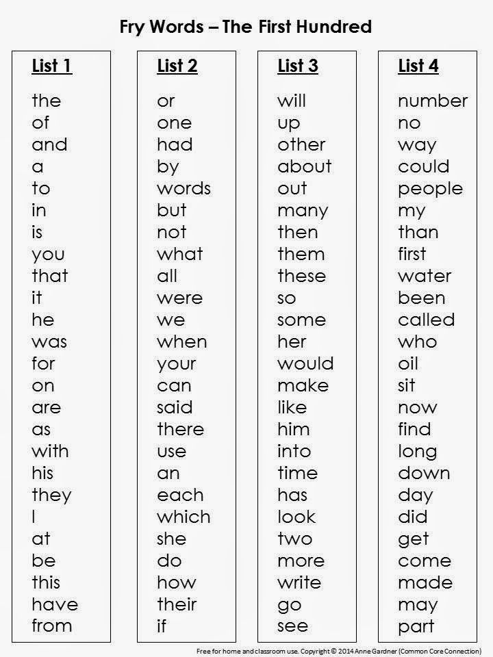 the first hundred words worksheet is shown in three different ways, including one that has