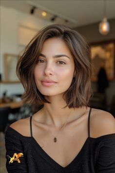 Mid Neck Length Hair, Wavy Bob Haircuts, New Hairstyle, Penteado Cabelo Curto, Bob Haircut, Cool Haircuts, Short Haircuts, Short Hair Cuts For Women, Hair Transformation