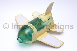 a toy airplane that is sitting on a table