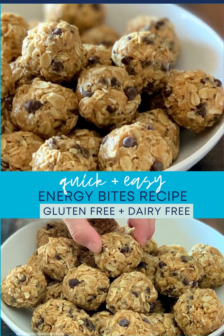 an image of gluten free and dairy free energy biteser - side recipe