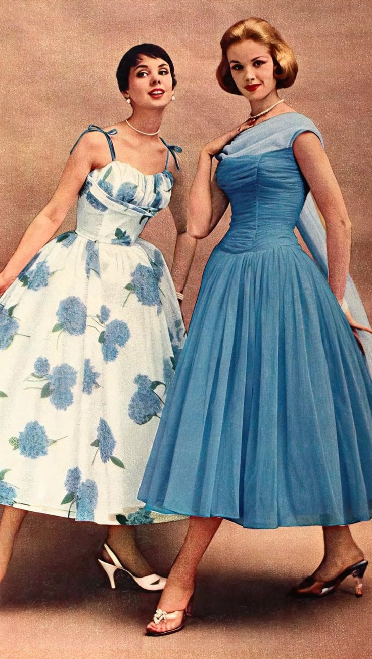 50s European Fashion, 1950s Older Women Fashion, 1950s Fashion Icons, 1950 1960 Fashion, The New Look 1950s, 1950s Clothing Style, Dress With Skirt Outfit, 1950s American Fashion, 1950s Spring Fashion