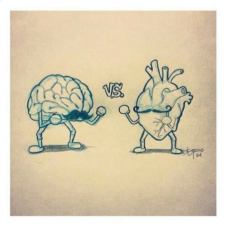 Mind vs Heart Mind Vs Heart Tattoo, Brain Vs Heart Tattoo, Brain Vs Heart Drawing, Heart Versus Brain, Heart Vs Brain Aesthetic Video, Small Brain Vs Big Brain, Heart Vs Mind, Heart Vs Brain, Heart And Brain Comic