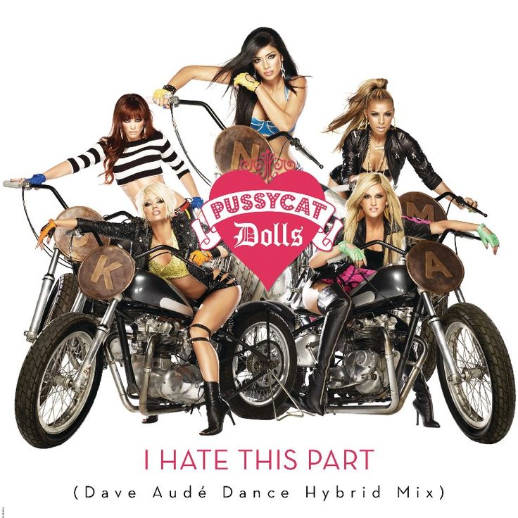 the pussycat dolls are posing on their motorcycles