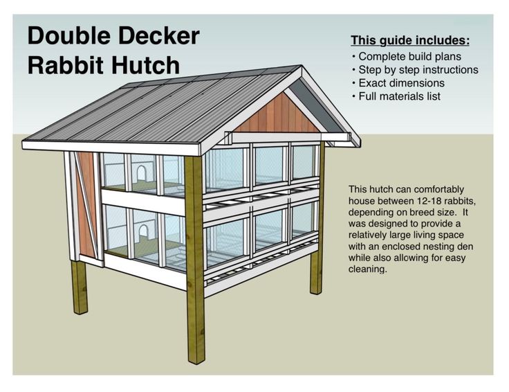 the double decker rabbit hut is shown with instructions on how to build it