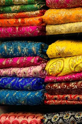 Framed Colorful Sari Shop in Old Delhi market, Delhi, India Print Delhi Market, Sari Shop, Old Delhi, Arte Indie, Indian Textiles, Delhi India, Over The Rainbow, Happy Colors, World Of Color