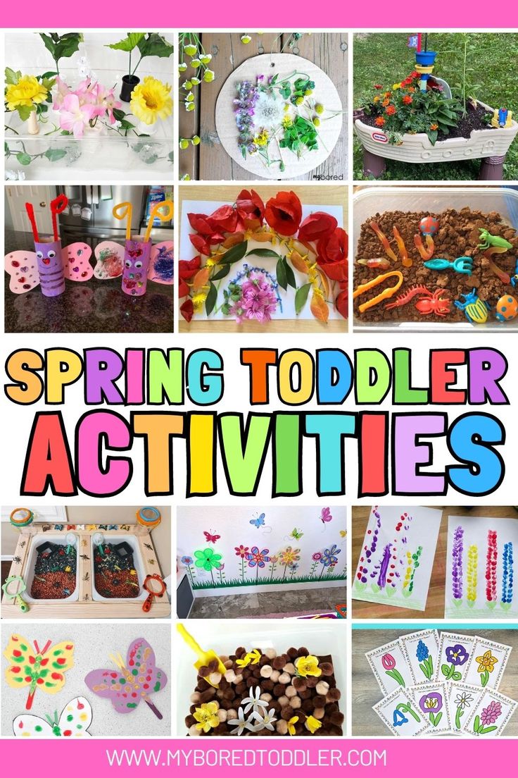 spring toddler activities including crafts, food and flowers