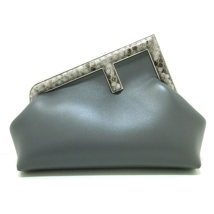 Fendi Clutch Bag Leather Gray Fendi Clutch, Fendi Bags, Limited Time, Leather Bag, Clutch Bag, Gray Color, Fendi, Bag Lady, Shoulder Bag