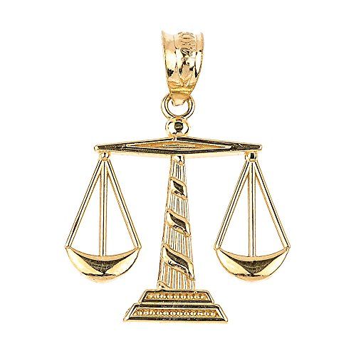 10k Yellow Gold Scales of Justice Necklace Pendant * You can get additional details at the image link. Law Scale, Amazon Nature, Law Life, Gold Scales, Necklaces Collection, Attorney Gifts, Scales Of Justice, Necklace For Girlfriend, Discount Jewelry