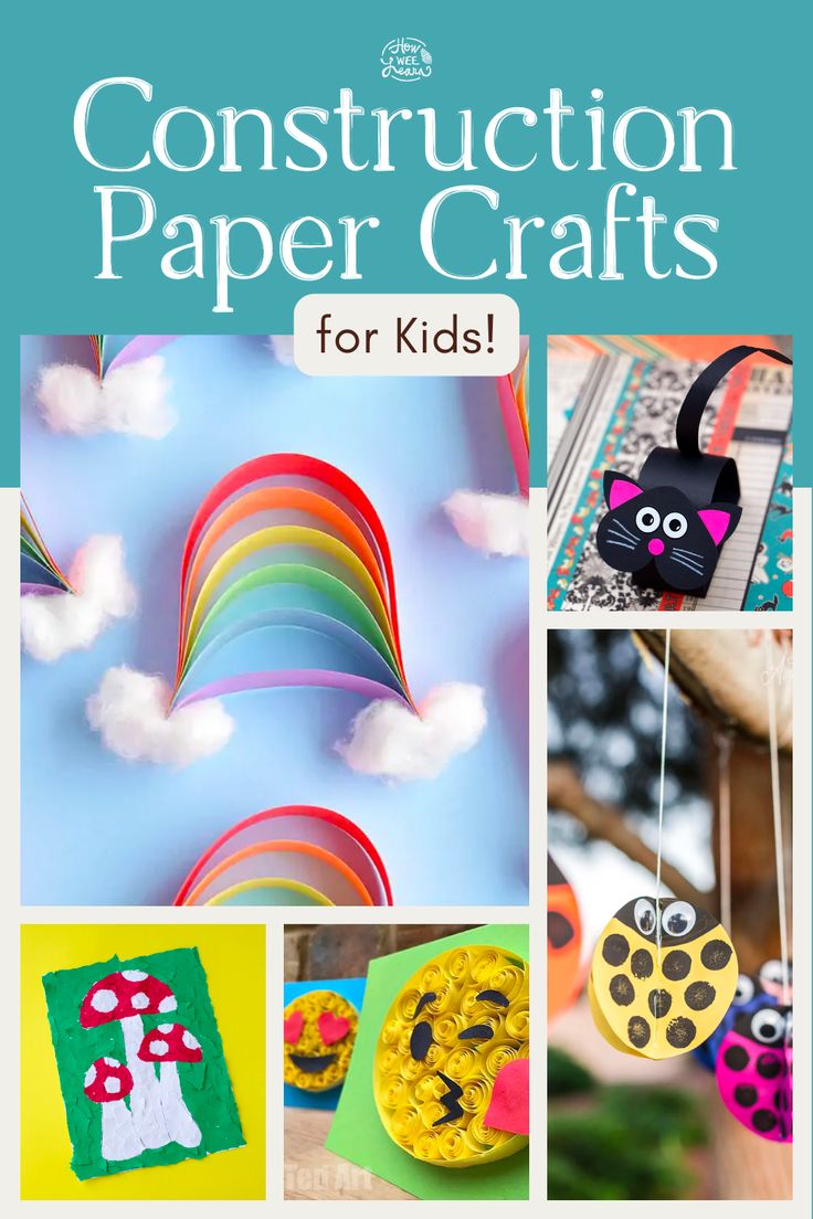 the cover of construction paper crafts for kids