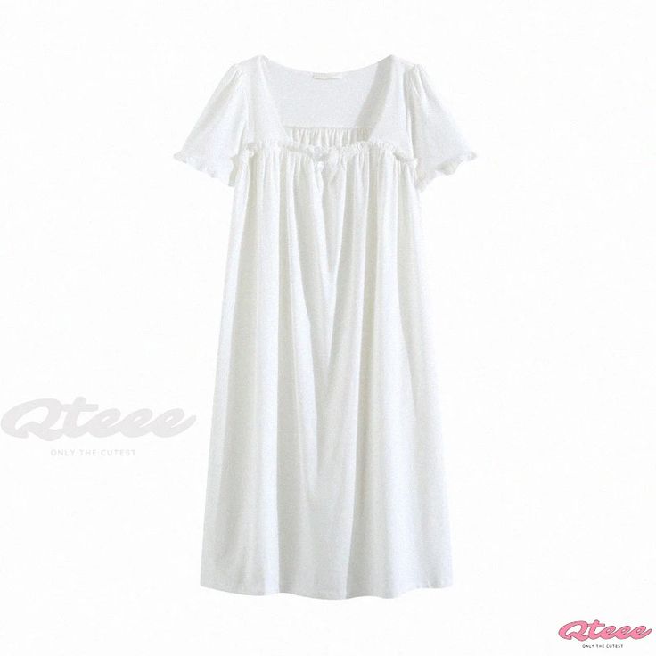 Paradise Found Princess Sleepwear Ensemble Elegant Cotton Sleepwear For Summer, Elegant Cotton Summer Sleepwear, Elegant Summer Cotton Sleepwear, Chic Short Sleeve Spring Sleepwear, Casual Cotton Nightgown For Summer, Chic Summer Cotton Sleepwear, Stretch Cotton Summer Sleepwear, Vacation Sleepwear With Short Sleeves, Casual Cotton Nightgown For Vacation