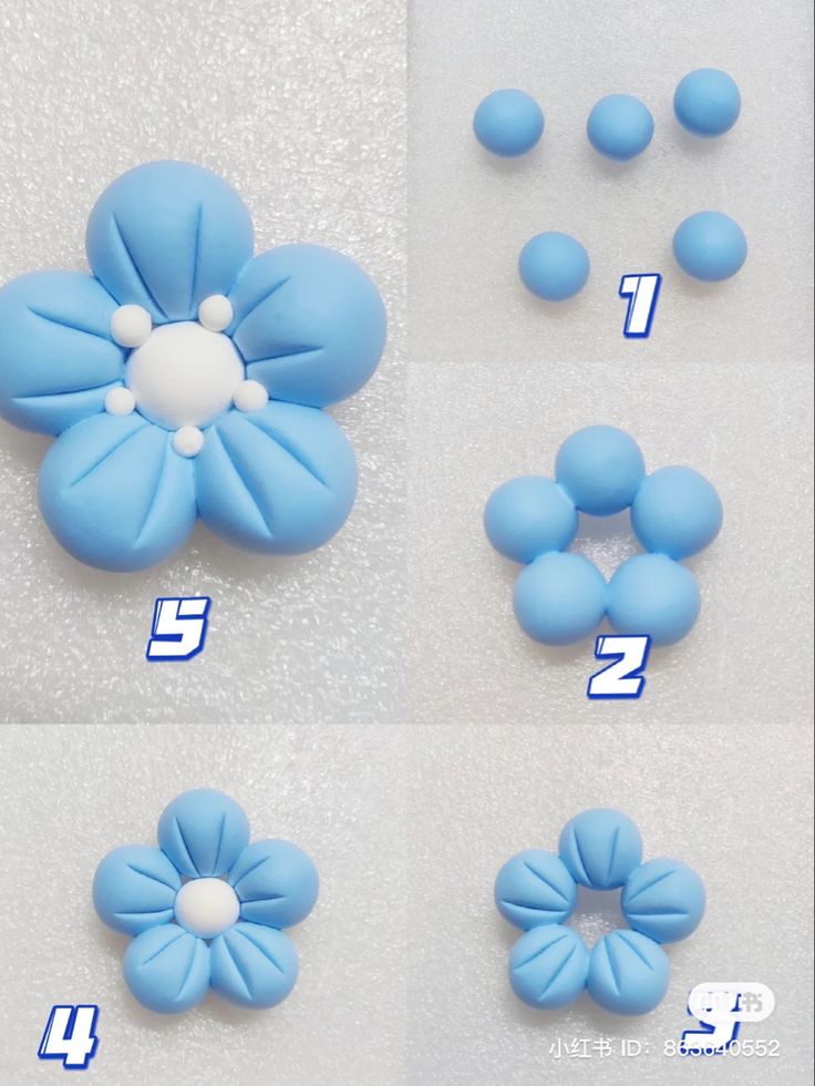 the instructions for how to make fondant flowers