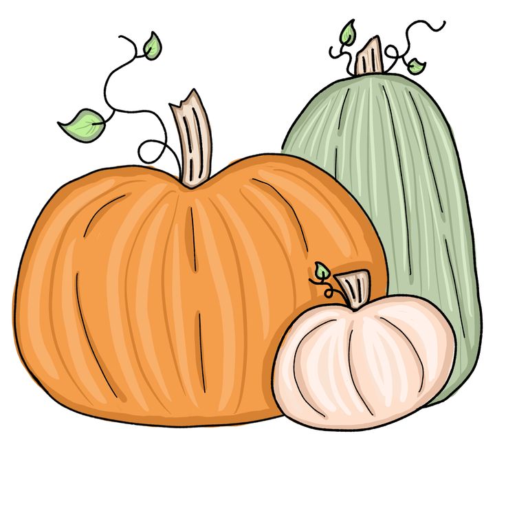 two pumpkins sitting next to each other on a white background