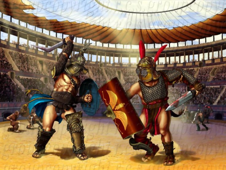 gladiadores Gladiator Colosseum, Types Of Gladiators, Ancient Rome Gladiators, Ancient Rome Aesthetic, Gods Of The Arena, Roman Gladiators, Rome Aesthetic, Marshal Arts, Warriors Illustration