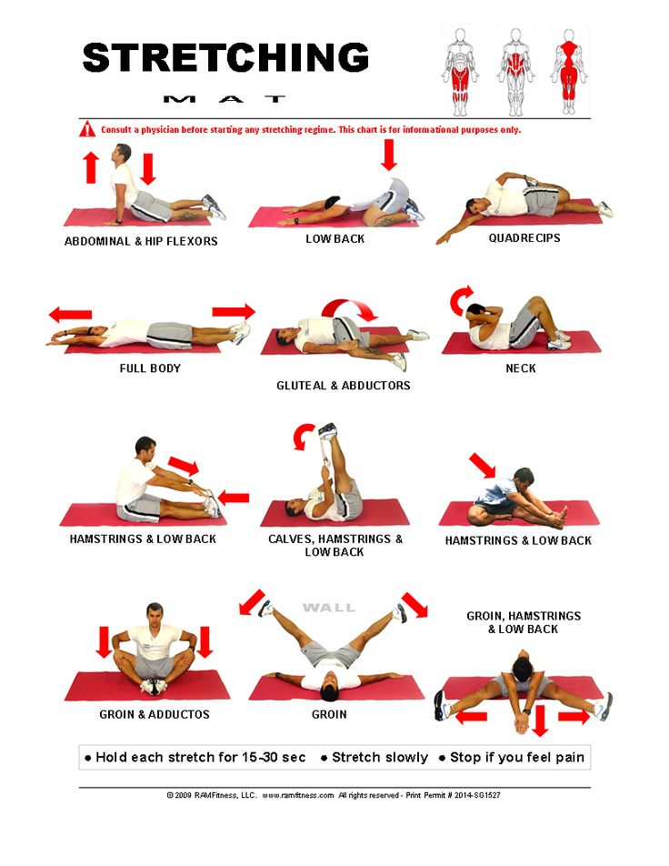 a poster showing how to do stretching exercises