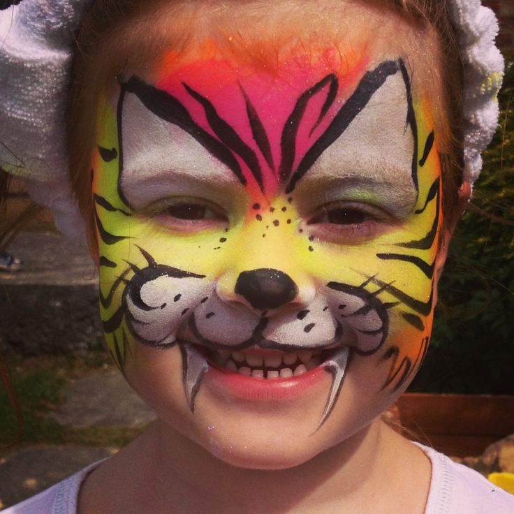 Colourful tiger face paint #snazaroo #facepaint Tiger Face Paint, Painted Faces, Tiger Face, Facepaint, Face Painting, Face Paint, Carnival Face Paint, Carnival, Paint