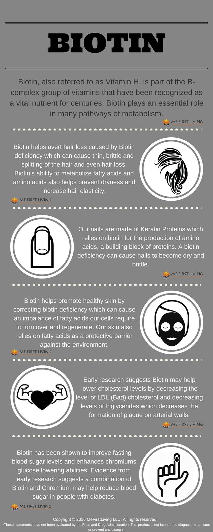 Biotin supplements can help improve the health of hair, nails, and skin. Early research also suggest it may be beneficial in the regulation of blood sugar and have the ability to lower LDL (bad) cholesterol. For more information, visit us at www.mefirstliving.com Biotin Benefits, Lower Ldl, Biotin Supplement, Lowering Ldl, Bad Cholesterol, Thicker Hair, Hair Nails, Health Info, Vitamin A