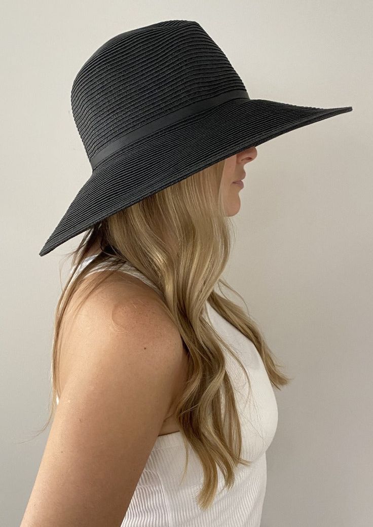 Summer hat for women with large heads in white and black stylish straw hat 4.5-inch wide brim UPF50 sun protection Summer Hats For Women, Summer Hat, Hat For Women, Great Job, Summer Hats, Winter Outfit, Wide Brimmed, Straw Hat, Black Media