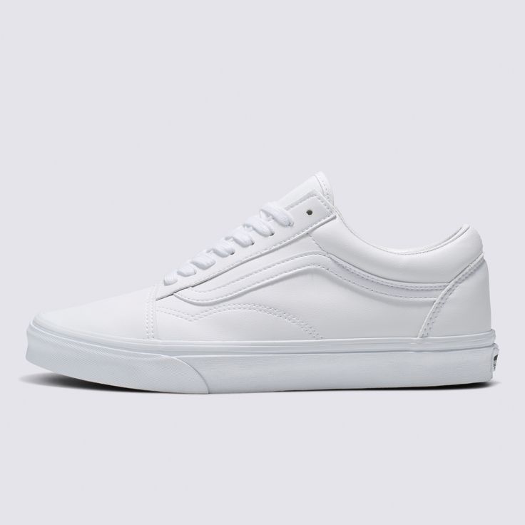 The Iconic Shoe that Brought our Sidestripe to Life: This is the Old SkoolThe Old Skool was our first footwear design to showcase the famous Vans Sidestripe—although back then, it was just a random doodle drawn by founder Paul Van Doren. Since its debut in 1977, this low-top silhouette has established itself as an icon in the skate, music, and fashion scenes. From 90s street skaters and punks to current hip hop and fashion legends, the Old Skool has consistently been the go-to shoe for creatives Leather Vans Sneakers For Spring, Vans Leather Sneakers, Spring Leather Vans Sneakers, Classic Skate Shoes With Round Toe For Spring, Spring Vans Leather Sneakers, Classic Vans Sneakers With Round Toe, Classic White Skate Shoes For Spring, Modern Vans Sneakers With Round Toe, Modern White Vans Sneakers