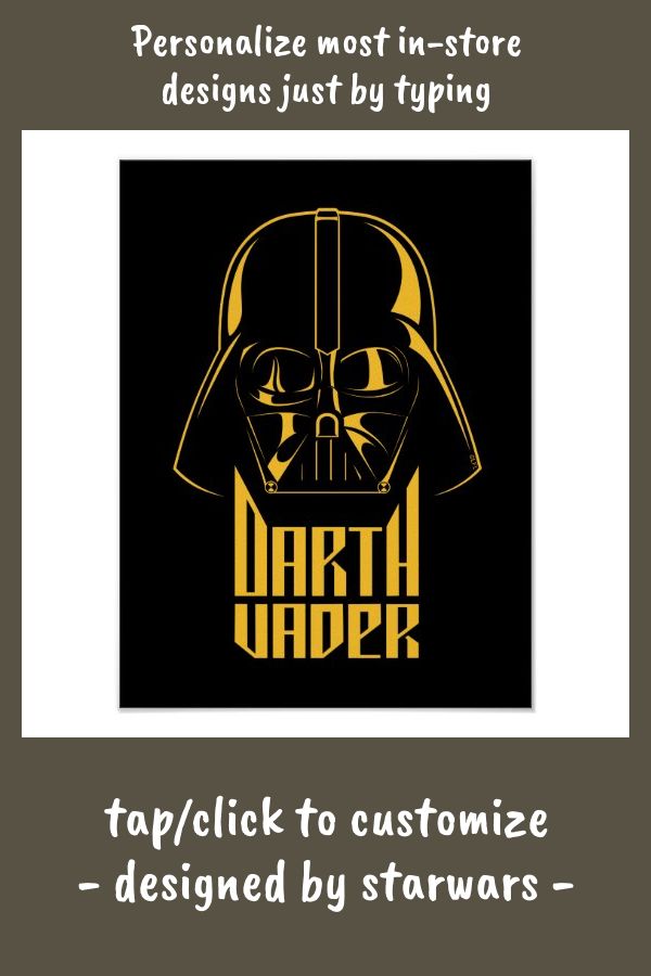 Gold Reflect Darth Vader Name Graphic Poster | Zazzle | Graphic poster ...