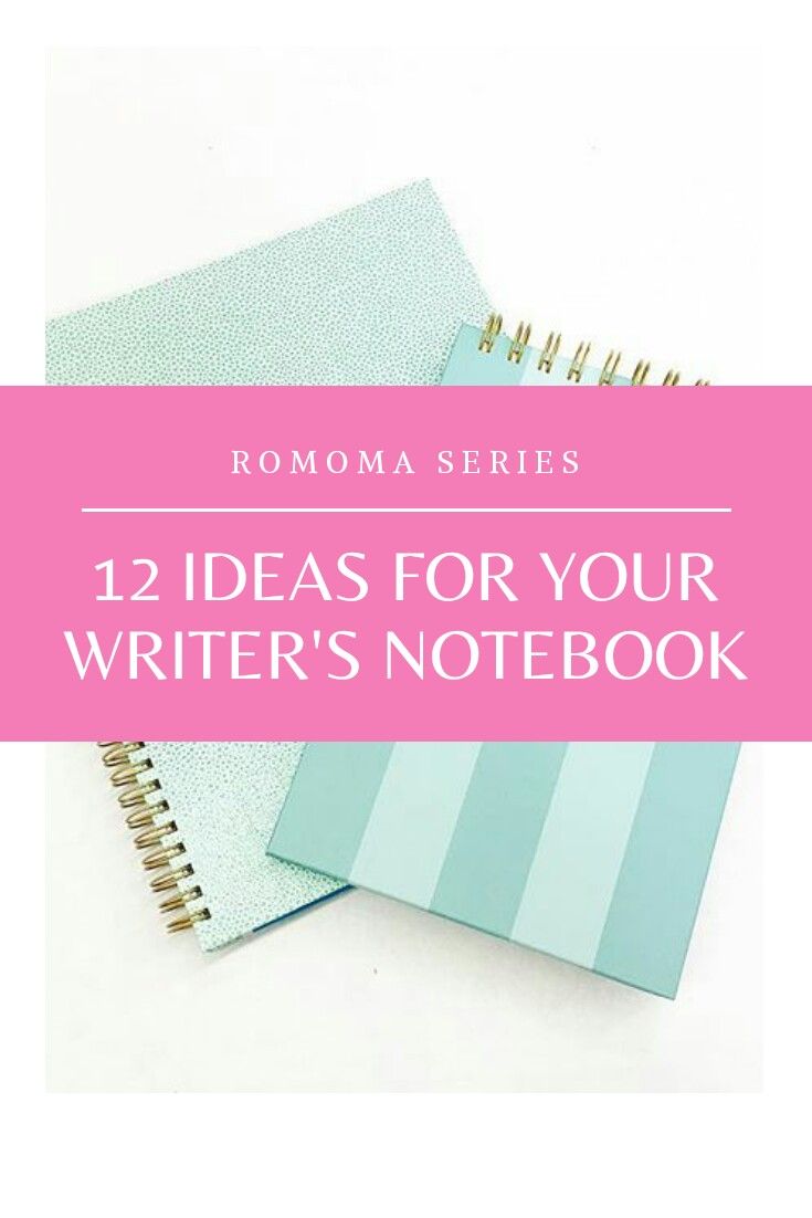 two notebooks with the title 12 ideas for your writer's notebook