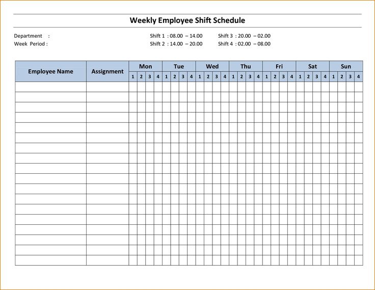 4 Week Calendar Template | Schedule template, Daily calendar template ...