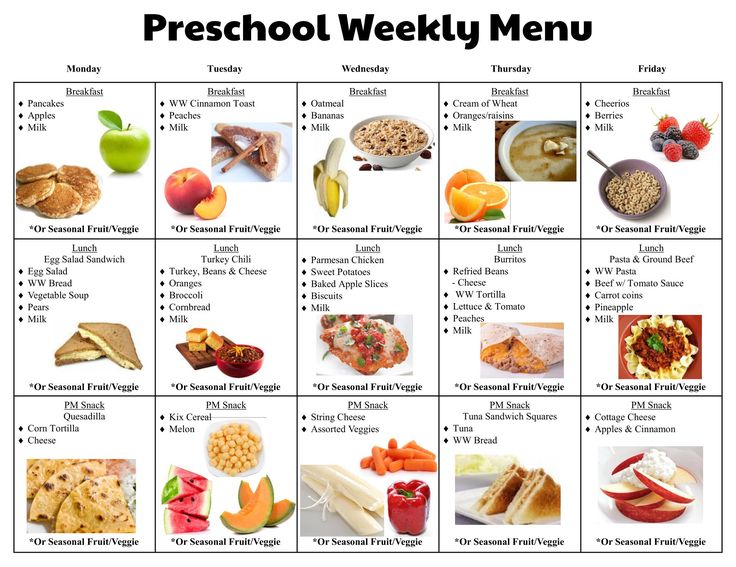 Printable Preschool Lunch Menu | Daycare lunch menu, Healthy lunch menu ...