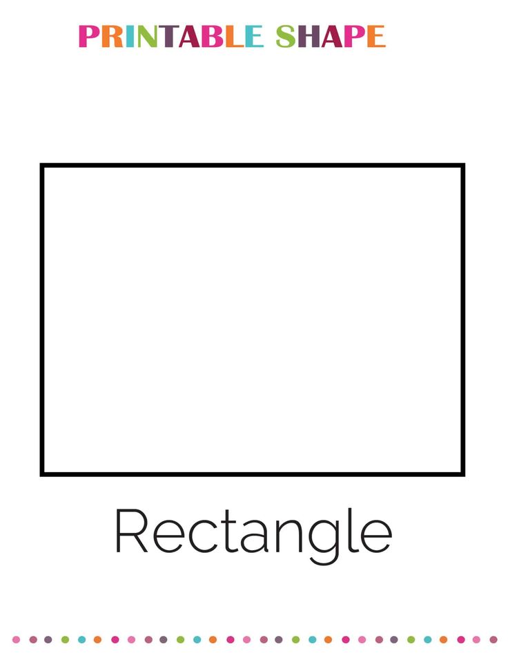 a rectangle shape with the word rectangle on it