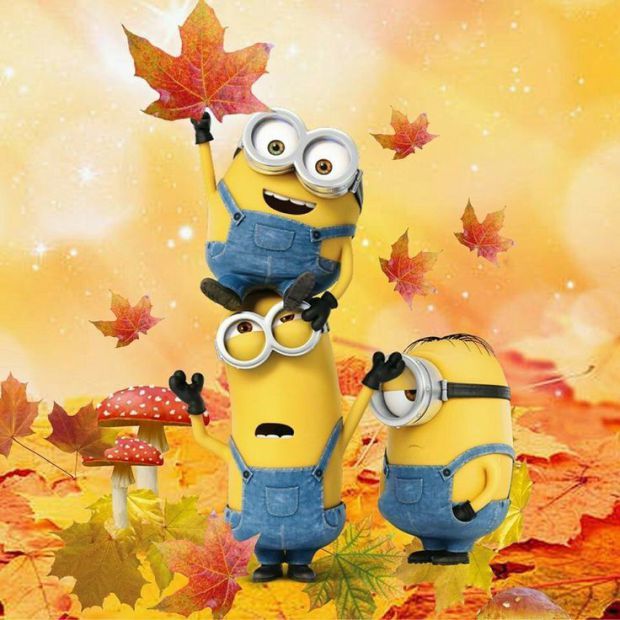 Minions in Fall Minions wallpaper, Minions, Minion halloween