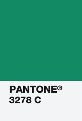 pantone's green color is shown with the words, 328 c in it