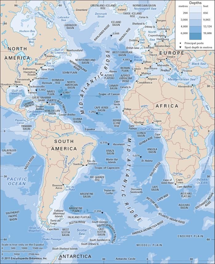 a map of the world with countries and their major rivers, oceans, and lakes