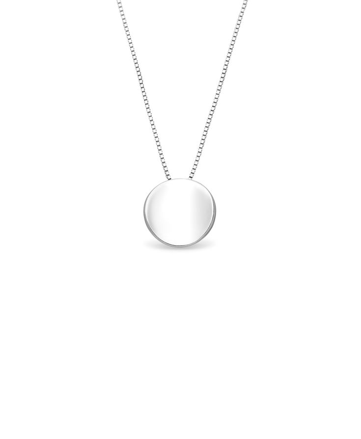 adoré 925 Sterling Silver Necklace: Adjustable 41¼ - 43¾ cm. Silver Minimalist Engraved Necklace, White Gold Medallion Necklace With Sterling Silver Clasp, Minimalist Engraved Silver Necklace, Classic Sterling Silver Pendant Charm Necklace, Classic Pendant Necklace Stamped 925, Minimalist Stamped 925 Round Pendant Necklace, Fine Jewelry Silver Charm Necklace, Silver Round Charm Necklace Fine Jewelry, Silver Round Charm Necklaces Fine Jewelry