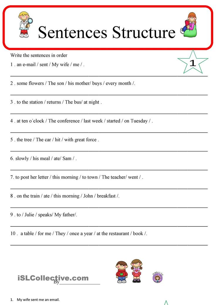 Sentence Structure 1 Teaching sentences, Teaching sentence structure