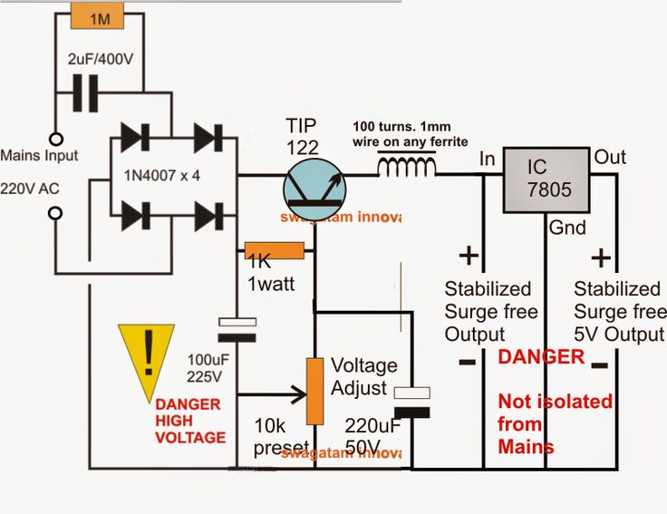 an electronic circuit diagram showing the current voltages and how to use it for this project