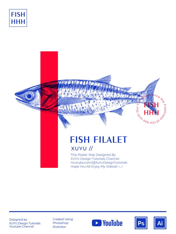 a fish is shown on the cover of a book with red and blue lettering, which reads