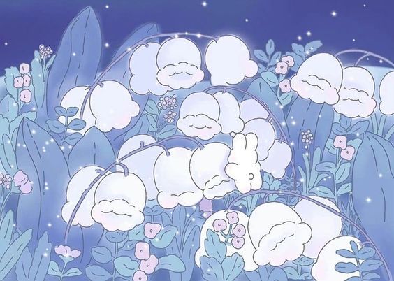 an image of flowers in the night sky