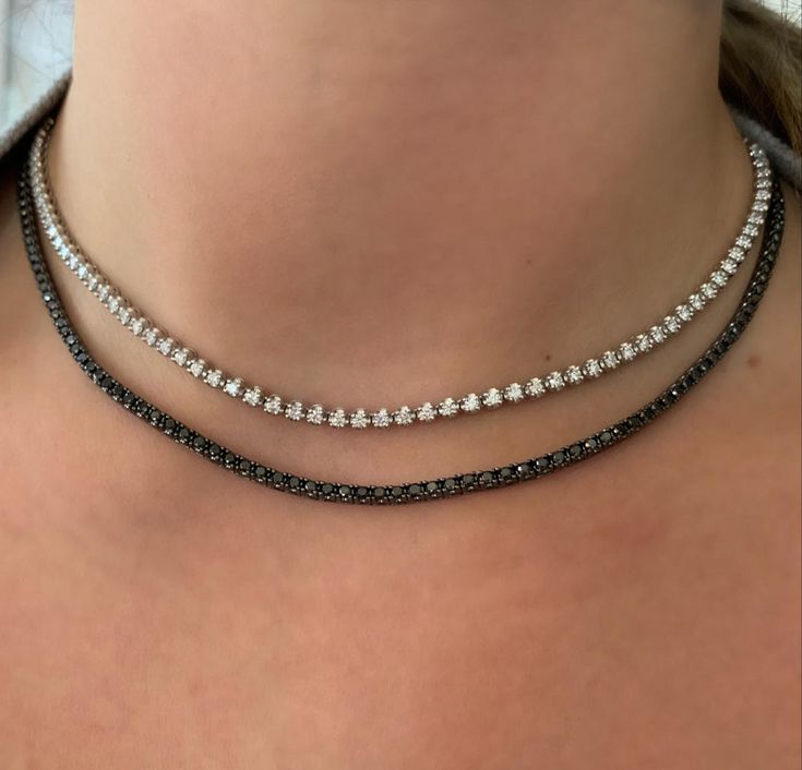 Black Diamond Choker, Baguette Necklace, Black Diamond Necklace, Black Diamond Jewelry, Expensive Diamond, Diamond Tennis Necklace, Tennis Necklace, Black Diamonds, Hello Gorgeous