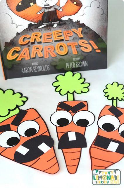 the paper carrots have been cut out to look like they are ready for halloween