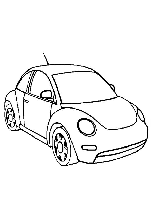 a car that is drawn in black and white