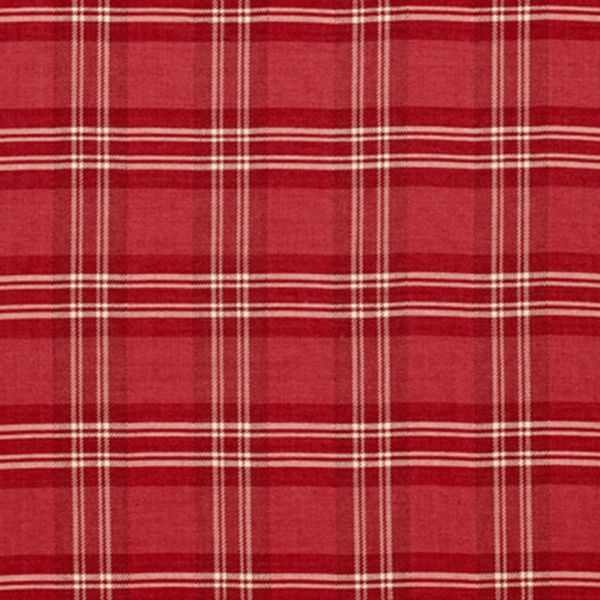 a red and white plaid fabric