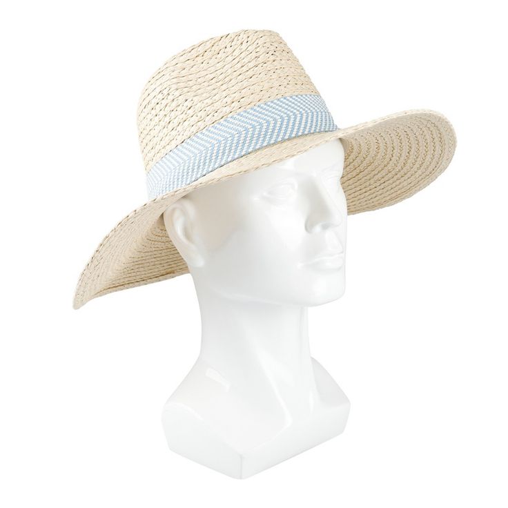 Elevate your sunny-day ensemble with the Levi's Women's Herringbone Band Wide Brim Straw Hat. This chic accessory is perfect for adding a touch of elegance while providing practical sun protection.

- Material: Lightweight straw
- Color: Blue with a herringbone band
- Size: Wide brim for ample shade
- Gender: Female
- Age Group: Adult

Ideal for everything from beach outings to garden parties, this hat pairs beautifully with a sundress or a casual tee-and-shorts combo, ensuring you stay cool and Blue Brimmed Sun Hat For Day Out, Blue Wide Brim Hat For Day Out, Blue Wide-brim Hat For Day Out, Blue Summer Sun Hat For Day Out, Blue Summer Hats For Day Out, Blue Brimmed Hat For Day Out, Blue Summer Hat For Day Out, Trendy Wide Brim Sun Hat With Upf 50+, Coastal Sun Hat With Uv Protection For Spring