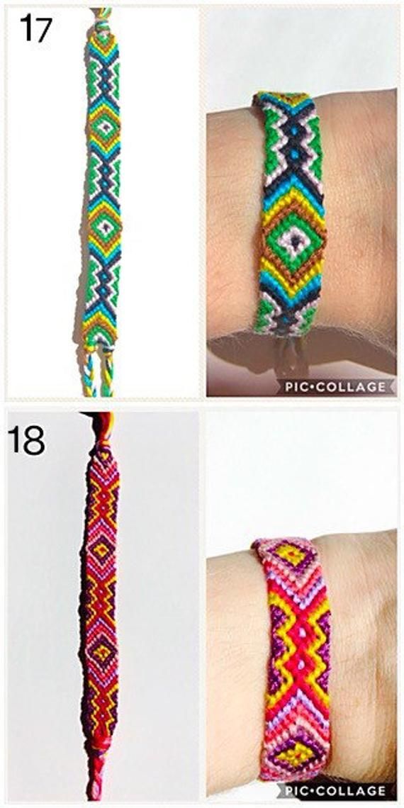 Aztec Tribal Friendship Bracelets | Etsy Hippie Multicolor Friendship Bracelets For Gifts, Hippie Multicolor Friendship Bracelets Gift, Hippie Style Multicolor Friendship Bracelets Gift, Colorful Adjustable Friendship Bracelets For Crafting, Hippie Colorful Friendship Bracelets As Gift, Hippie Style Colorful Friendship Bracelets, Multicolor Macrame Bracelets For Friendship, Multicolor Sliding Knot Friendship Bracelets As Gift, Multicolor Friendship Bracelets With Sliding Knot