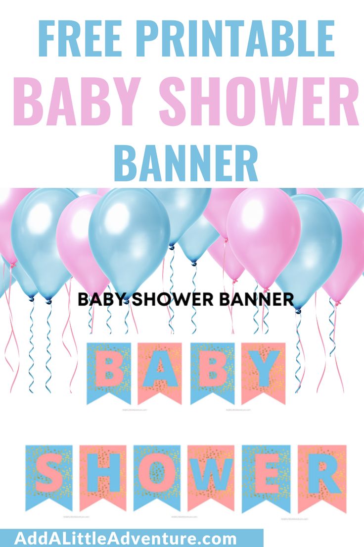 Free Printable Baby Shower Banner | Baby shower banner, Baby shower ...